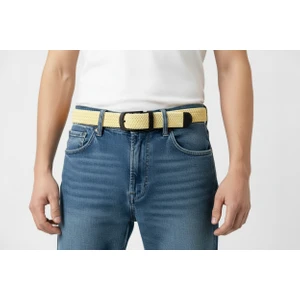 Elastik Örgü  Kemer Soğuk Sarı