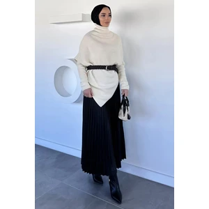Boğazlı Tesettür Triko Panço P-00020201