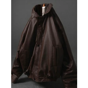 Oversize Bomber Deri Mont