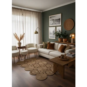 Rose'n Home JÜT-855 Elde Dokuma Doğal Jüt Hasır Halı