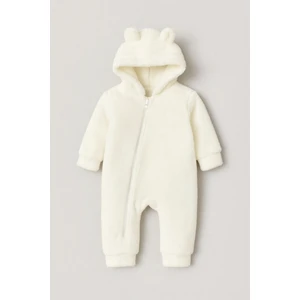 Unisex Bebek Çocuk Kışlık Peluş Welsoft Uyku Tulumu - Beyaz