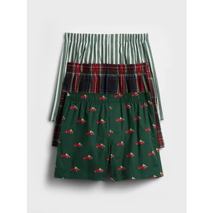 Erkek Koyu Yeşil 3'lü Boxer Seti