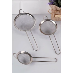 Zuzu Made Çelik Paslanmaz 3 Boy Çay Süzgeci
