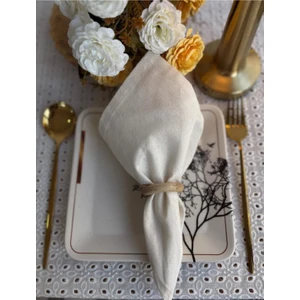 Organik Ham Keten Servis Peçetesi (6 Adet)