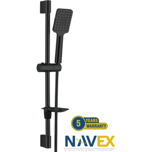 Drom Navex Dusj Siyah Sürgülü Duş Seti 5 Yıl Garantili