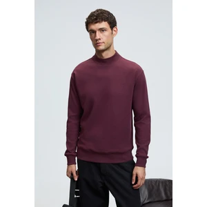 Quılla Erkek Yarım Balıkçı Basic Bordo Sweatshirt