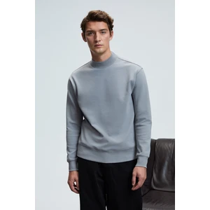 Quılla Erkek Yarım Balıkçı Basic Gri Sweatshirt
