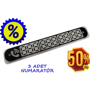 Araç Numaratör 3 ADET