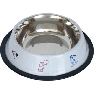 Köpek Çelik Mama Kabı Beyaz- 16 Oz