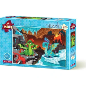 Art Çocuk Puzzle Bebek Ejderhalar 100 Parça Puzzle
