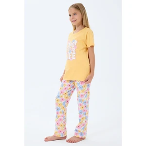 Rolypoly Kız Çocuk Sarı Pijama Takım