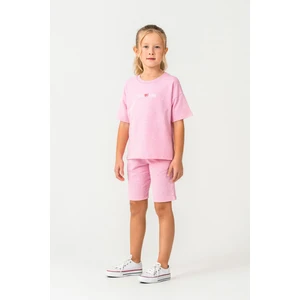 Rolypoly Kız Çocuk Pembe Bermuda Takım