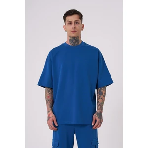 Erkek Basic Pamuklu Oversize Tişört Indigo