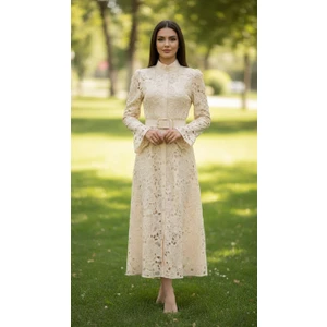 Kadın Ithal Güpürlü Elbise