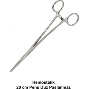 Hemostatik Pens Düz 20 cm Paslanmaz