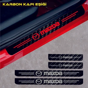 Mazda 3 Karbon Kapı Eşiği Oto Sticker 4 Adet