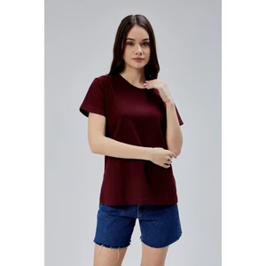 Moon Cover Mooncover Kadın T-Shirt Dokulu Basic – Bej