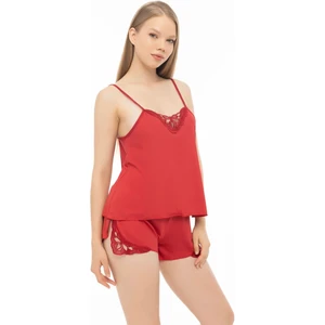 Mikro Penye Kumaş Şortlu Pijama Takımı