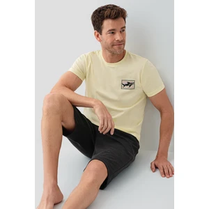 Erkek Sarı Bermuda Takım