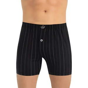 Erkek Boxer Çizgili, Düğmeli (%100 Pamuk)