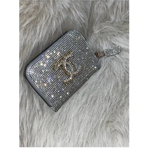 Lüks Taş Taşlı Cuzdan (Gümüş)