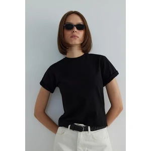 Suud Collection Siyah Pamuklu Basic Tişört