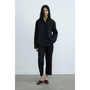 Suud Collection Siyah Page Oversize Gömlek