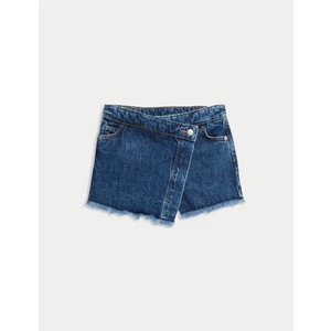 Marks & Spencer Saf Pamuklu Denim Şort Etek