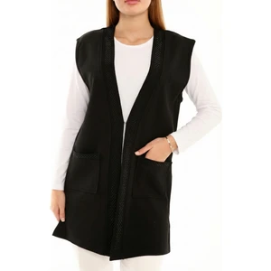 Çelik Örme Taş Baskılı  Tüylenmez Anne Yelek 2407