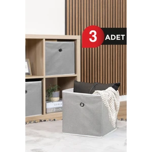 3'lü Gri Raf Organizer Kutu Seti