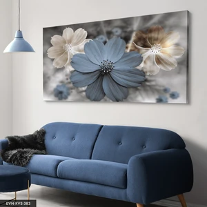 Evine Moda Renkli Çiçekler Tek Parça Kanvas - Canvas Tablo