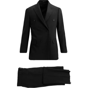 Siyah Kruvaze Takım Elbise