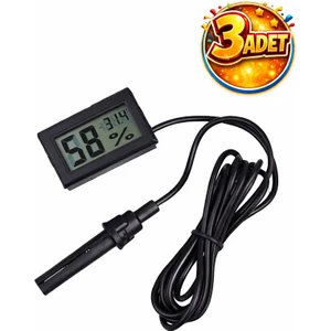 3 Adet Termometre - Nem Ölçer Problu