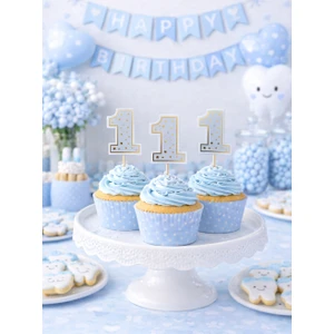 1Yaş Kürdan Mavi 10'Lu