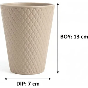 Seramik Saksı Çiçeklik Vazo Bej Renk