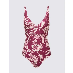 Marks & Spencer Regular Fit Yaprak Desenli Plunge Mayo