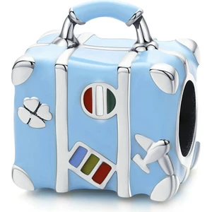 Nur Silver Valiz Gümüş Charm NUR-BL01065