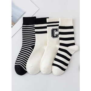 Çorap Kurdu 4'lü Desenli Unısex Çorap Set