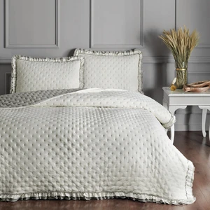 Scarlett Çift Kişilik Yatak Örtüsü Seti Taş