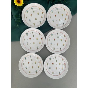 Hooly Home Pastel Bahçe Model 6 Adet Çay Tabağı