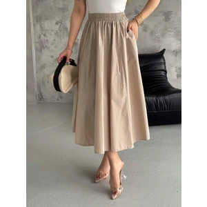 Denikk Trend Paraşüt Kumaş Beli Lastikli Etek