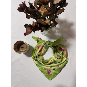 Trend Dokunuş Kadın Yeşil Çiçekli Fular