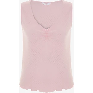 Pembe Blossom Pointel Atlet Pijama Üstü