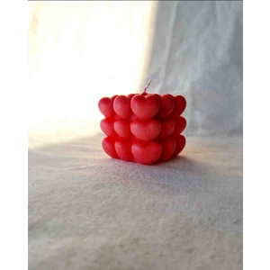 Dust Candle Studio Bubble Kalp Mum / %100 Doğal Soya Wax