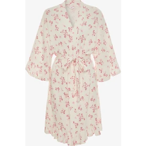 Pembe Blossom Pamuklu Pointel Sabahlik