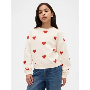 Kız Çocuk Beyaz Vintagesoft Dolman Sweatshirt