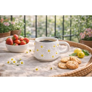 Desenli Handmade Seramik Kupa