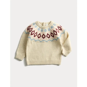 Marks & Spencer Fair Isle Desenli Triko Kazak (0–3 Yaş)