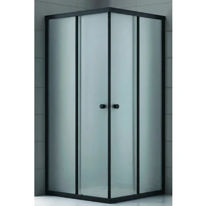 Duşakabin Kare Siyah Profil Buzlu Cam