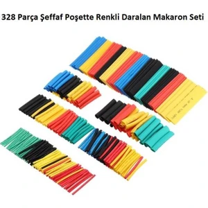 Hatfon Elektronik Makaron Seti Renkli 328 Parça Şeffaf Poşette